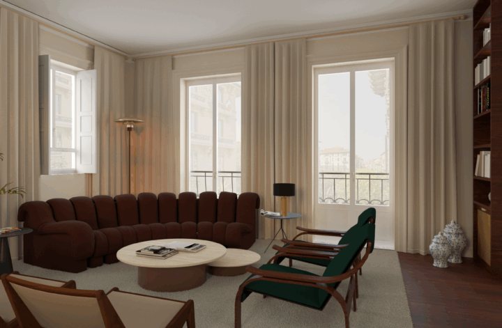 Granatiero Design Studio Interior Appartamento Razionalista Milano Living
